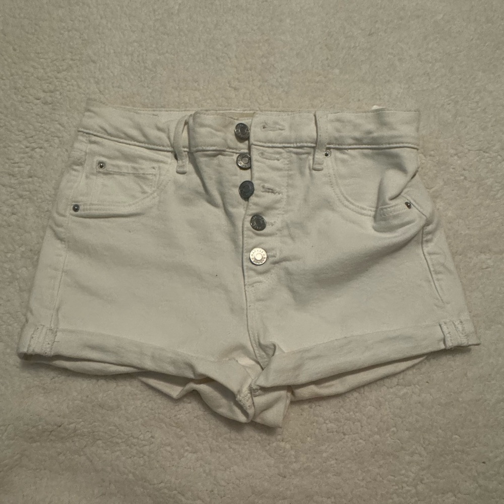 Garage Cream Jean Shorts Casual Summer Style